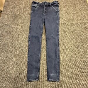 Express Denim Perfect High Rise Legging Jeans Dark Wash Blue Size 8 Stretch